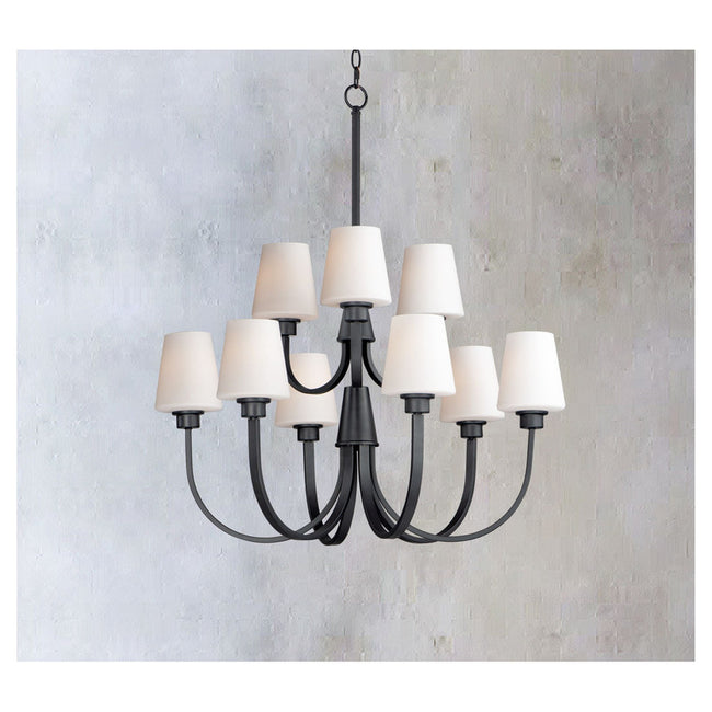 Maxim 11826SWBK - Shelter 9 Light 35" Chandelier