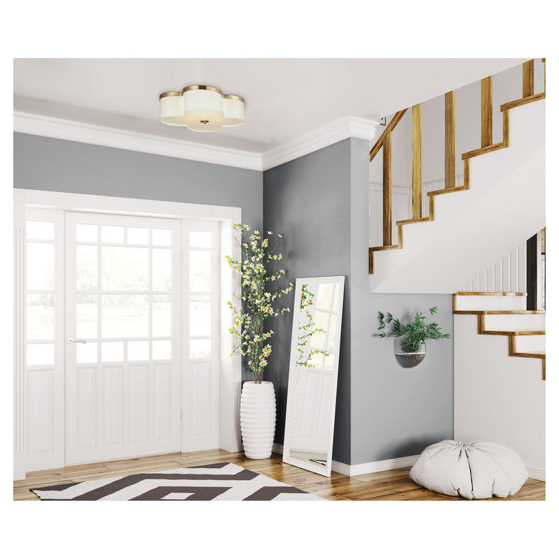 Maxim 12244OFSBR - Clover 4 Light 20" Flush Mount