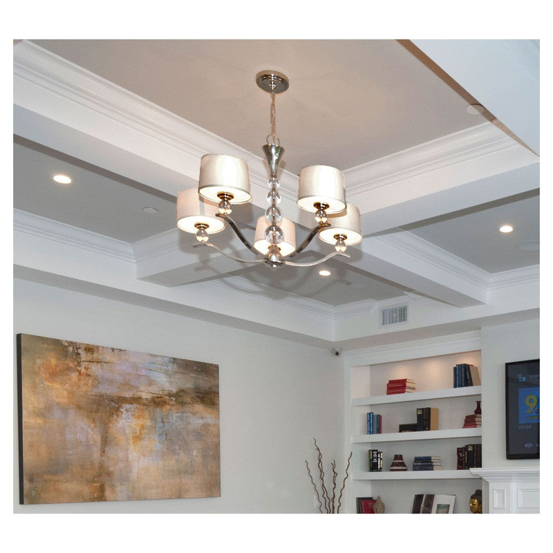 Maxim 12755WTPN - Rondo 5 Light 31" Chandelier