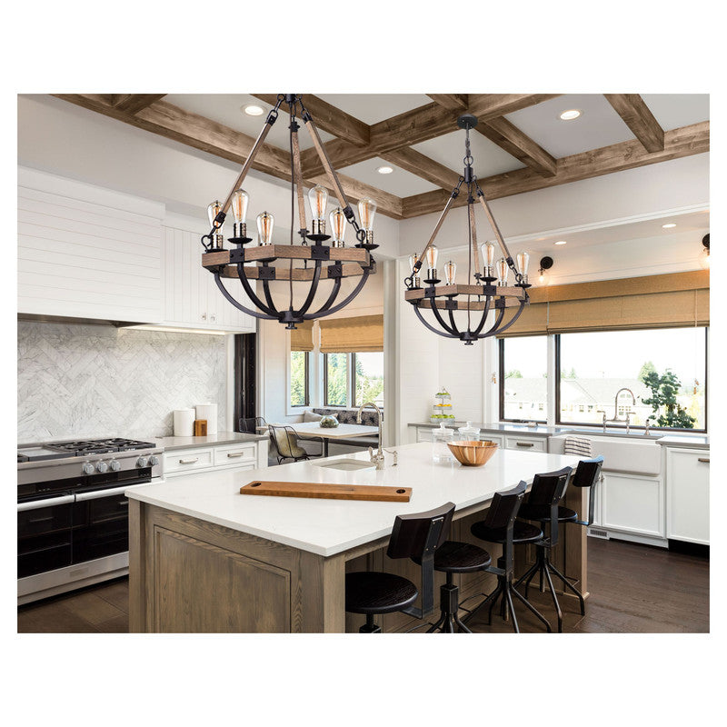 Maxim 20337WOBZ - Lodge 6 Light 42" Chandelier
