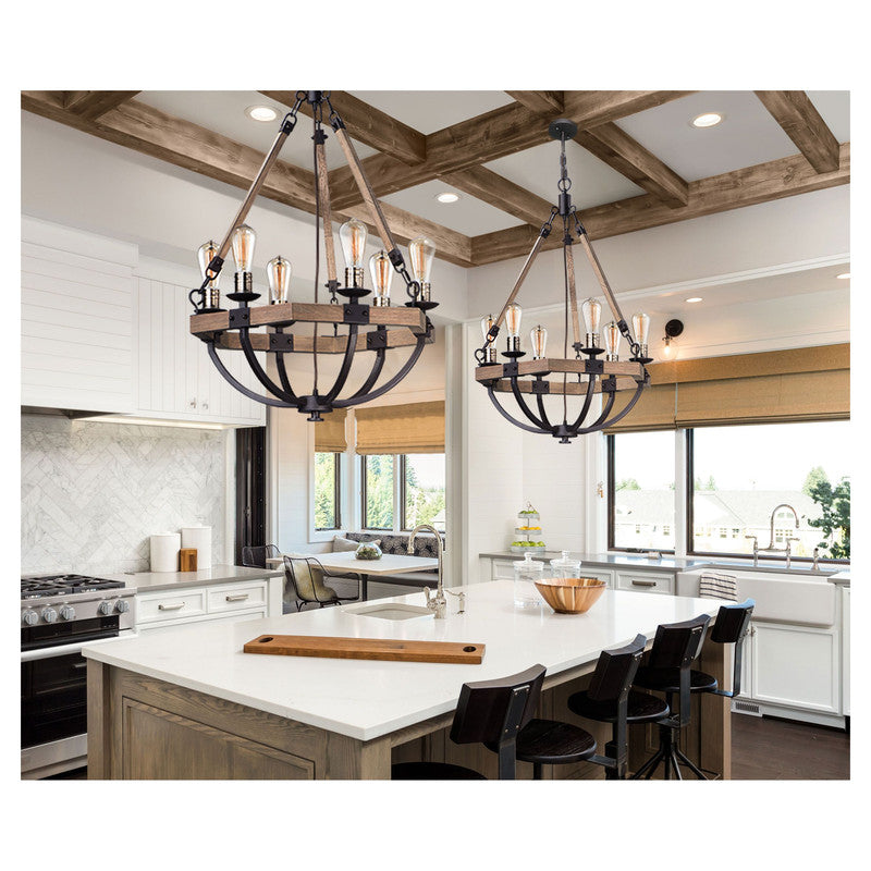 Maxim 20337WOBZ - Lodge 6 Light 42" Chandelier