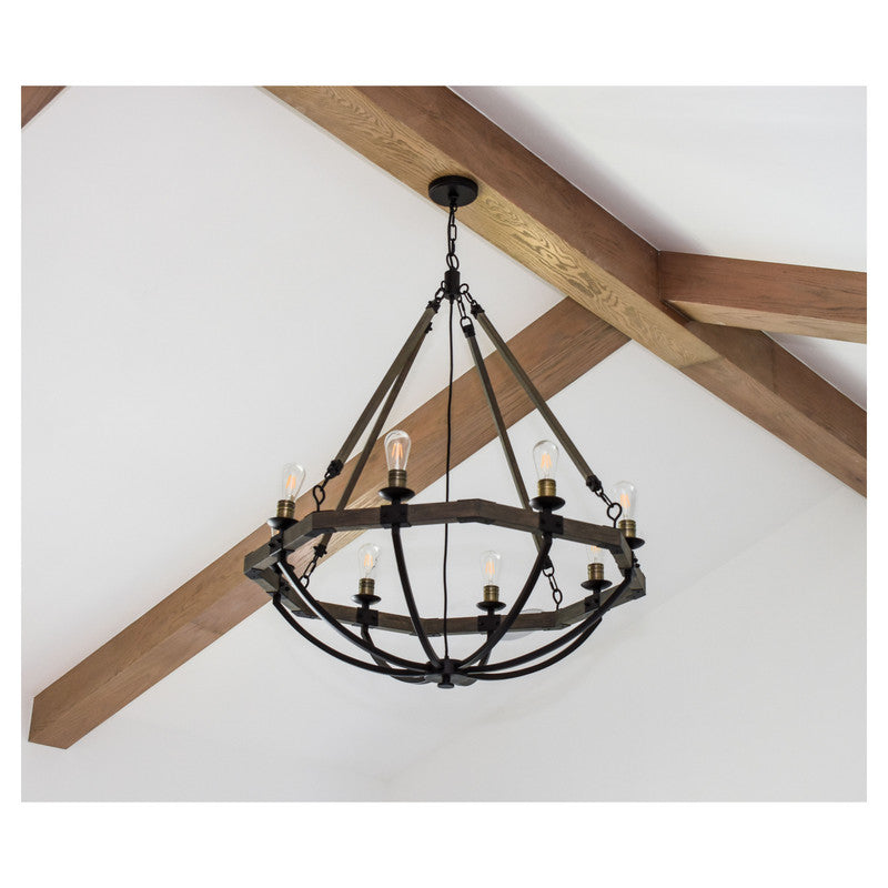 Maxim 20338WOBZ - Lodge 8 Light 44" Chandelier