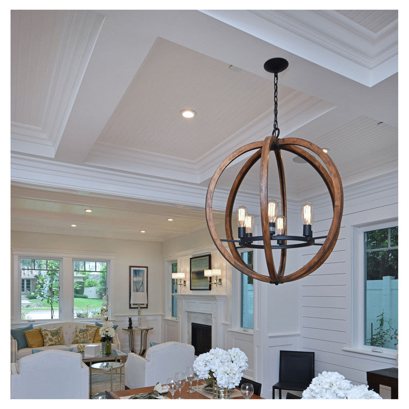 Maxim 20917APAR - Bodega Bay 5 Light 23" Chandelier