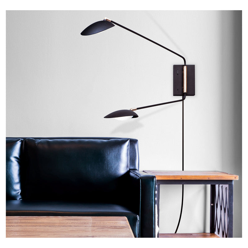 Maxim 21692BKSBR - Scan 2 Light 40" Wall Sconce