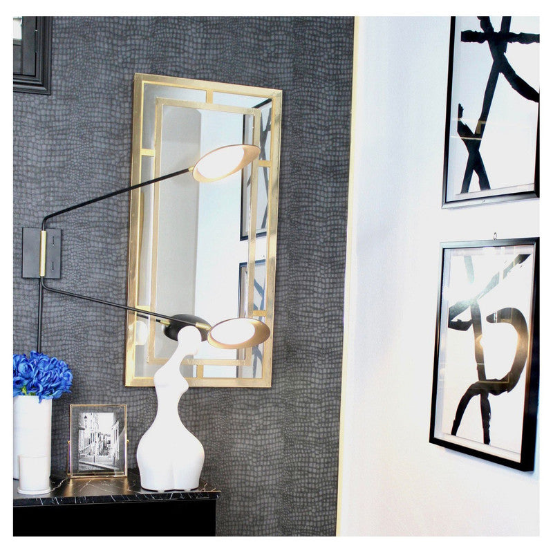 Maxim 21692BKSBR - Scan 2 Light 40" Wall Sconce