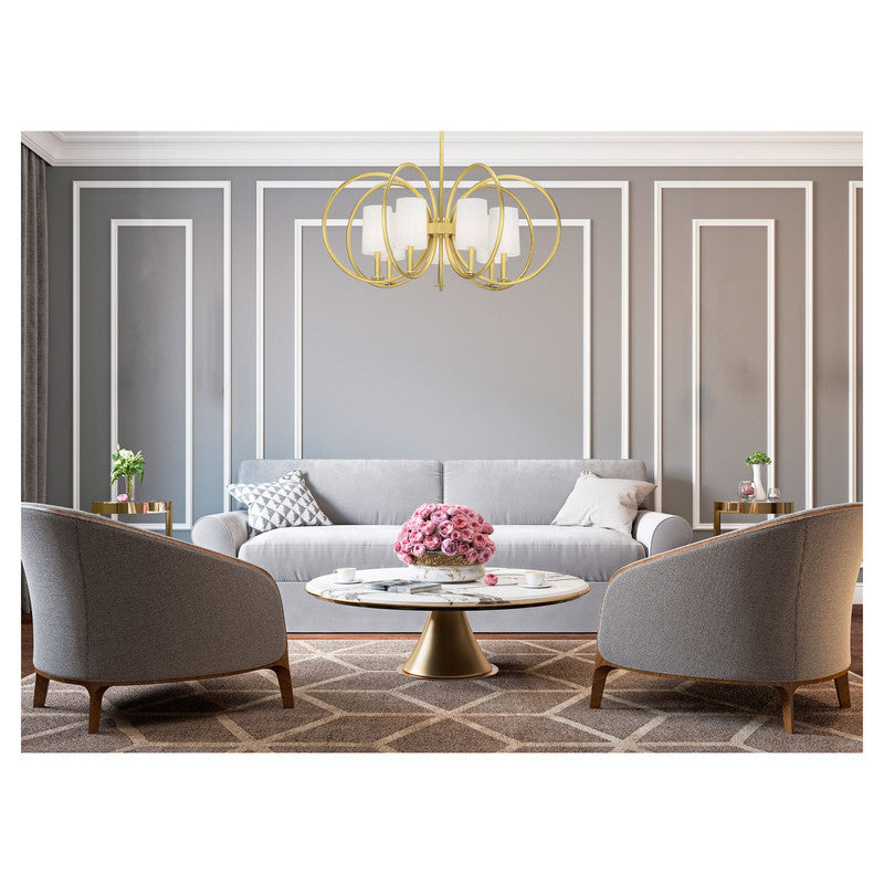 Maxim 25378CLPCSBR - Clarion 8 Light 38" Chandelier