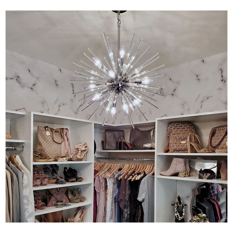 Maxim 28664CLPC - Polaris 12 Light 25" Pendant