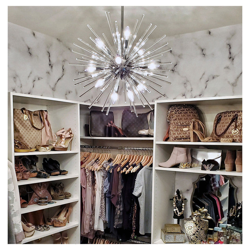 Maxim 28664CLPC - Polaris 12 Light 25" Pendant