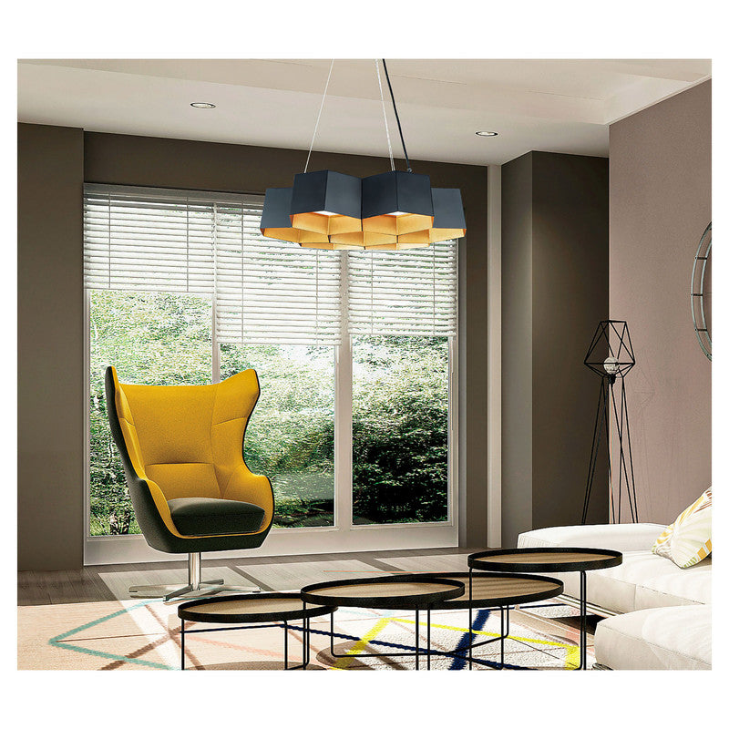 Maxim 30444CGGL - Crystal Garden 6 Light 18" Pendant