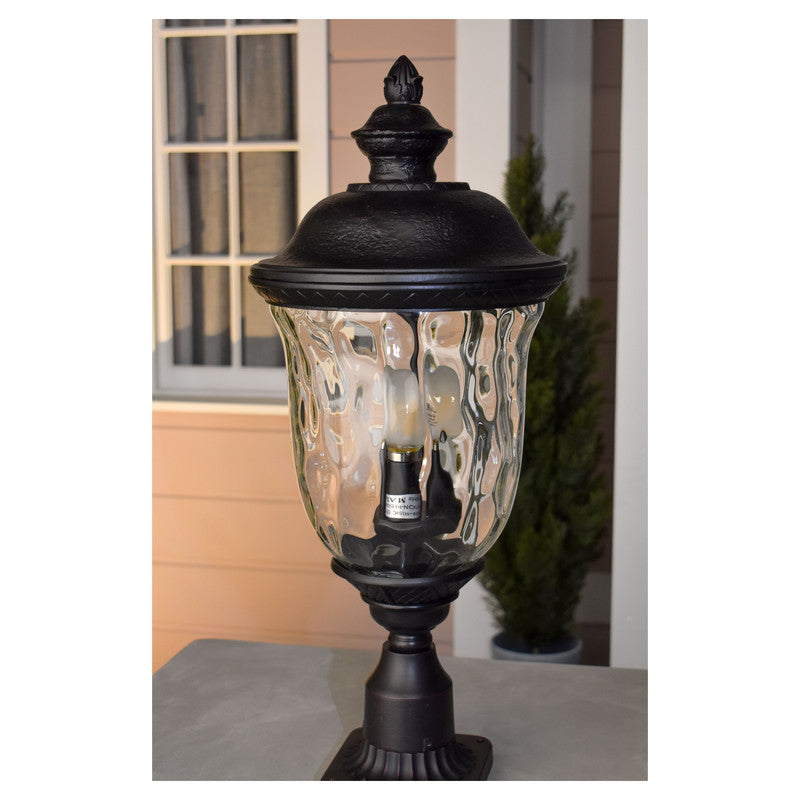 Maxim 3420WGOB - Carriage House DC 3 Light 27" Post Light
