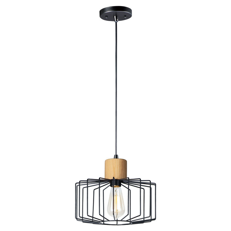 Maxim 10068BKNWD - Bjorn 1 Light 12" Pendant