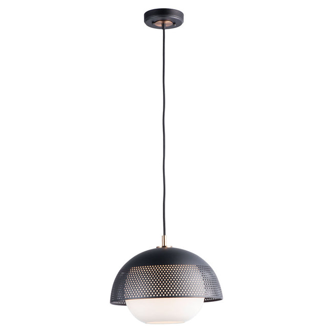 Maxim 10082WTBKSBR - Perf 1 Light 14" Pendant