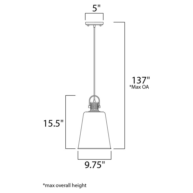 Maxim 10085OIAB - Sedona 1 Light 16" Pendant