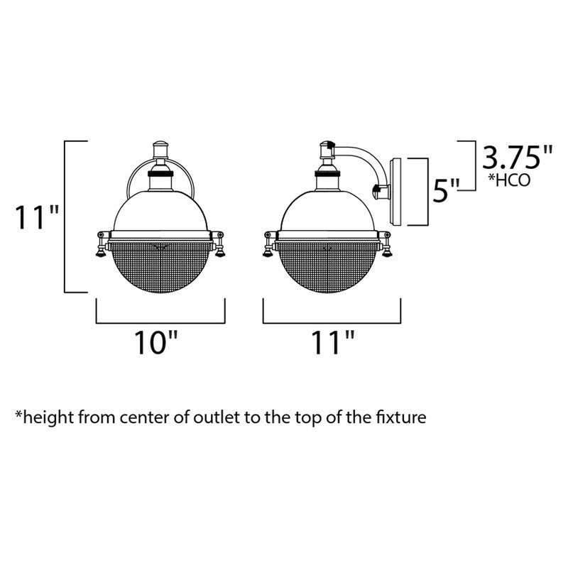 Maxim 10182OIAB - Portside 1 Light 11" Wall Sconce