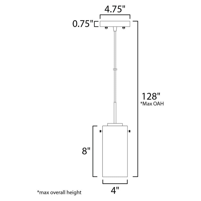 Maxim 10192CLFTPC - Scope 1 Light 8" Pendant