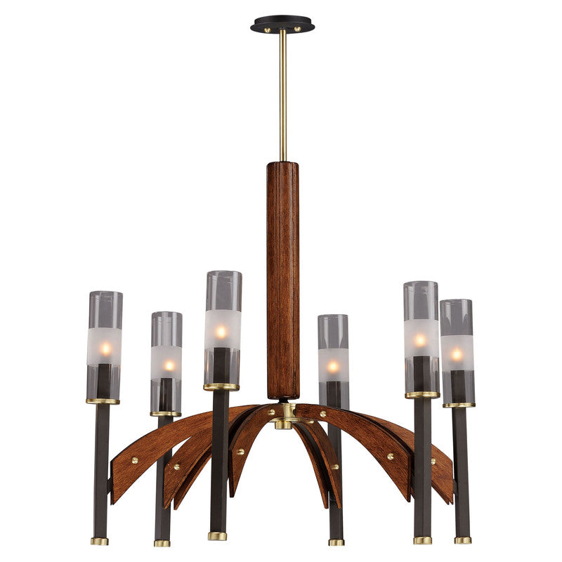 Maxim 39516CLBKWE - Merge 6 Light 29" Chandelier
