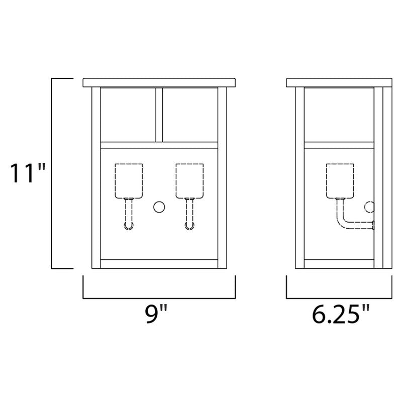 Maxim 4051HOBU - Coldwater 2 Light 11" Wall Sconce