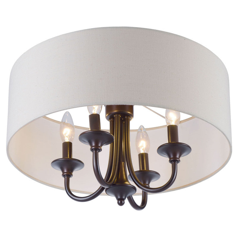 Maxim 10013OMOI - Bongo 4 Light 18" Semi Flush Ceiling Light