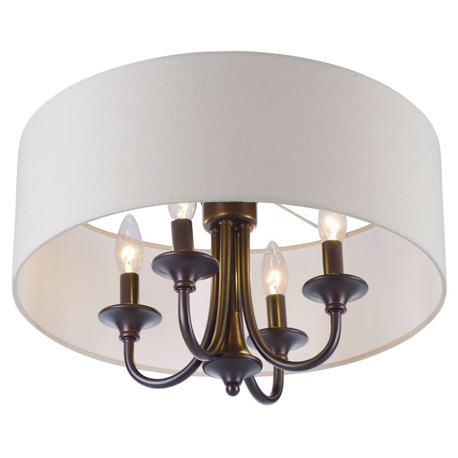 Maxim 10013OMOI - Bongo 4 Light 18" Semi Flush Ceiling Light