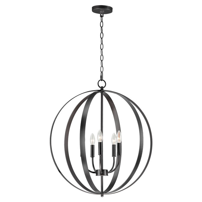 Maxim 10032BK - Provident 5 Light 27" Pendant