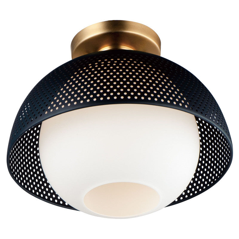 Maxim 10083WTBKSBR - Perf 1 Light 14" Flush Mount