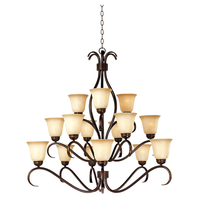 Maxim 10129FTSN - Basix 15 Light 42" Chandelier