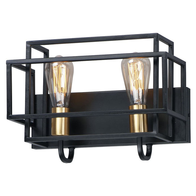 Maxim 10242BKSBR - Liner 2 Light 14" Vanity Light