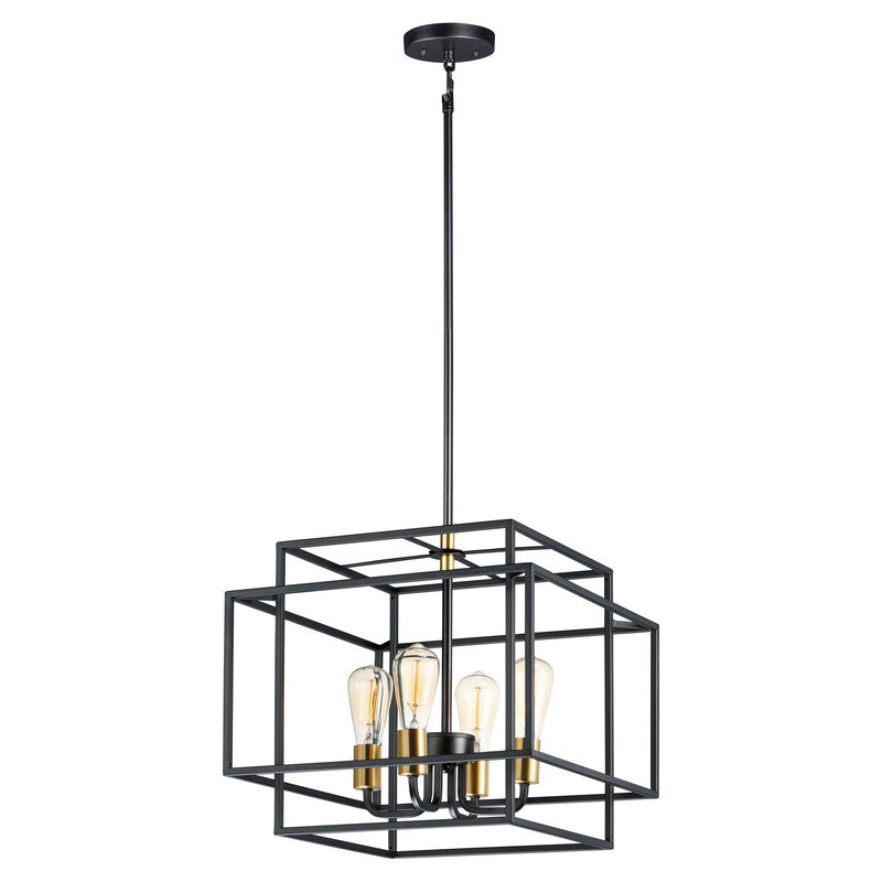 Maxim 10247BKSBR - Liner 4 Light 18" Pendant