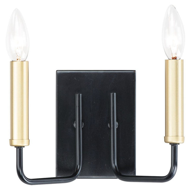 Maxim 10252BKGLD - Sullivan 2 Light 9" Wall Sconce