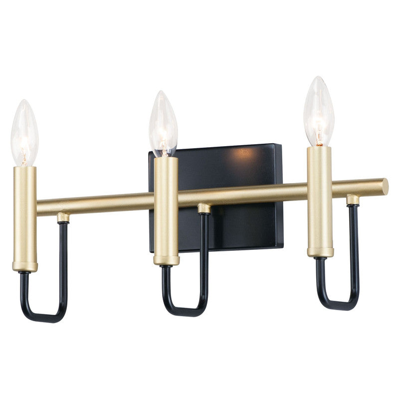 Maxim 10253BKGLD - Sullivan 3 Light 16" Vanity Light