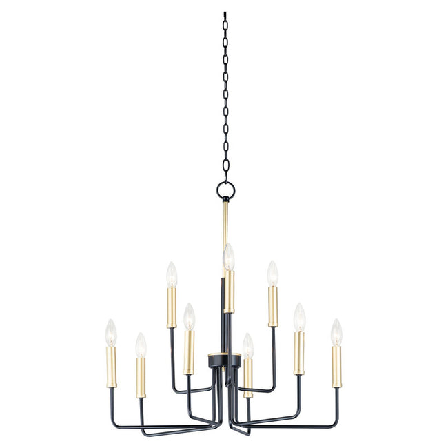 Maxim 10257BKGLD - Sullivan 9 Light 27" Chandelier