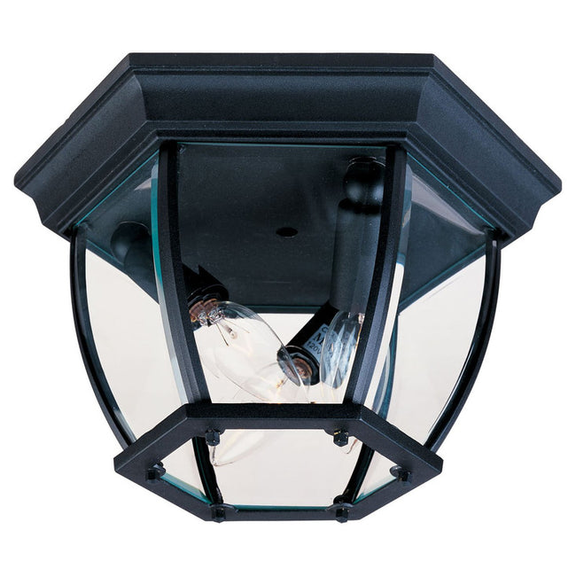 Maxim 1029BK - Crown Hill 3 Light 11" Flush Mount