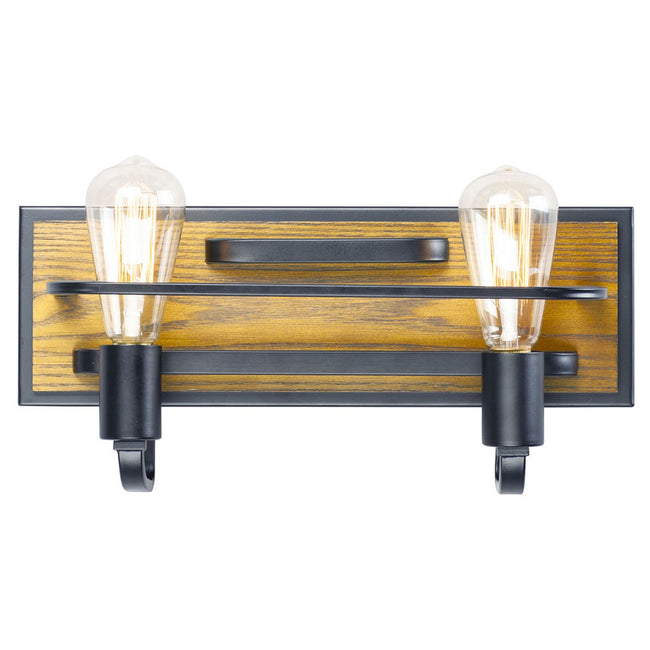 Maxim 10302BKASB - Black Forest 2 Light 16" Vanity Light