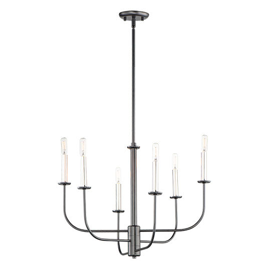 Maxim 10326BKSN - Wesley 6 Light 24" Chandelier