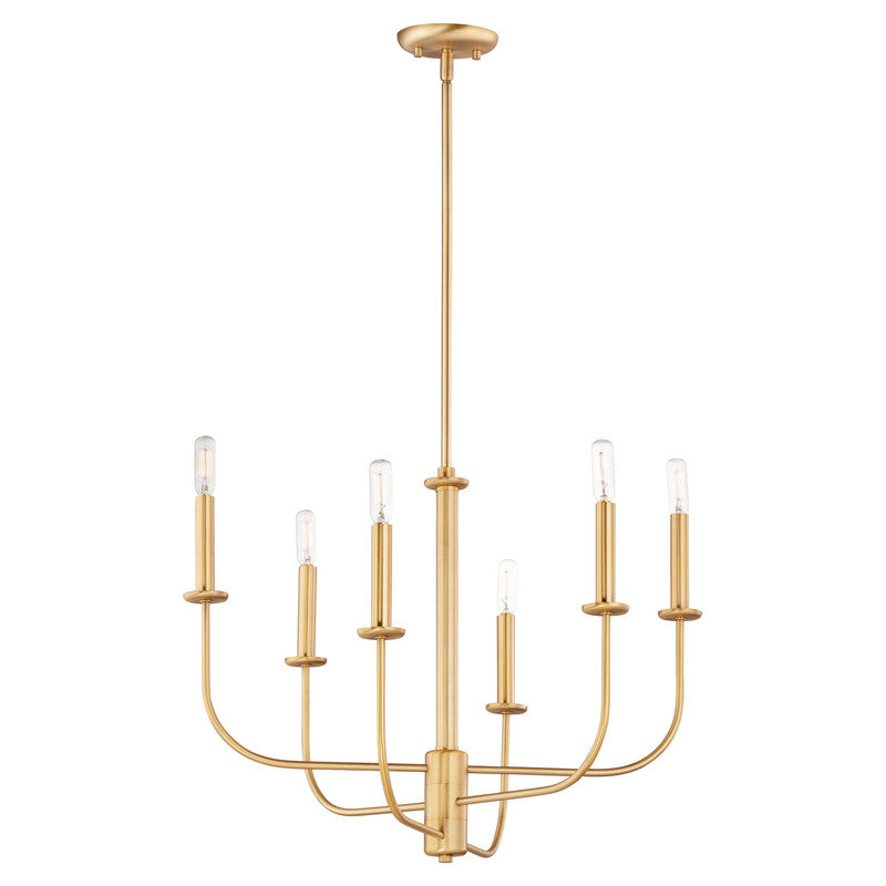 Maxim 10326BKSN - Wesley 6 Light 24" Chandelier
