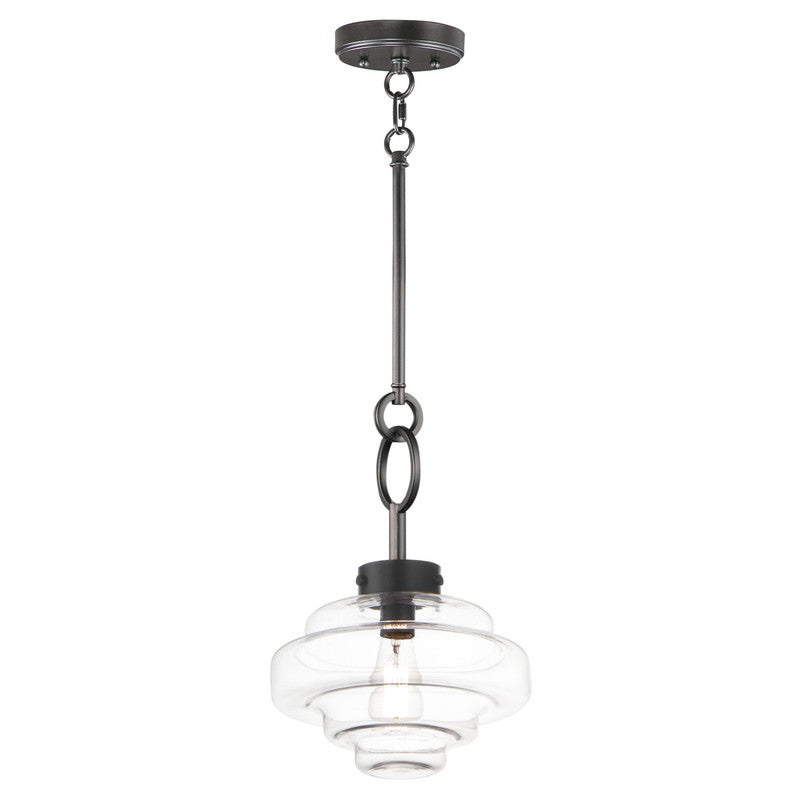 Maxim 11122CLBK - Harbor 1 Light 15" Pendant