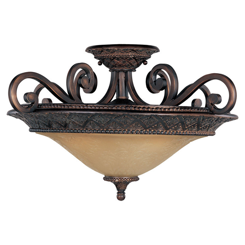 Maxim 11241SAOI - Symphony 3 Light 23" Semi Flush Ceiling Light