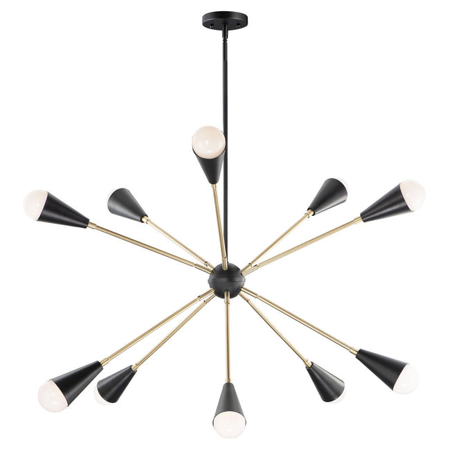 Maxim 11268BKSBR - Lovell 10 Light 32" Pendant