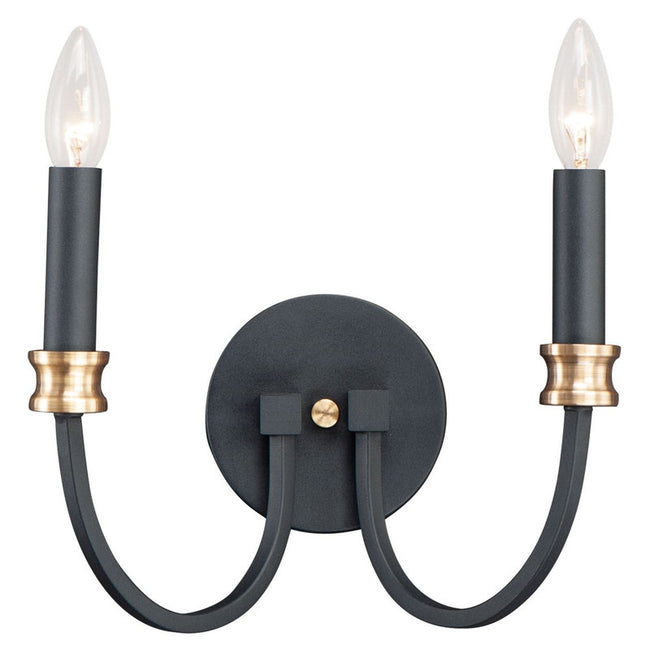 Maxim 11372BKAB - Charlton 2 Light 12" Wall Sconce