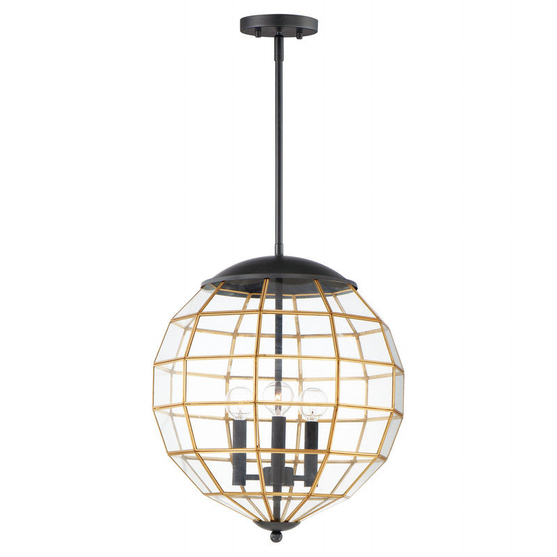 Maxim 11546BKBUB - Heirloom 3 Light 19" Pendant