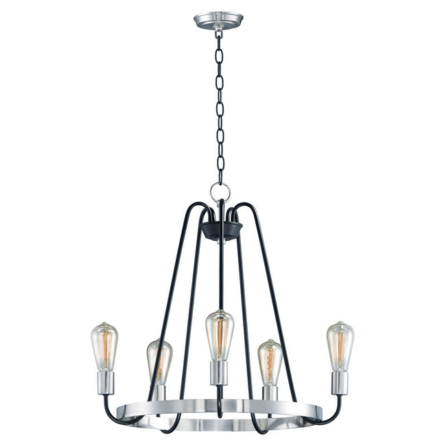 Maxim 11735BKSN - Haven 5 Light 24" Chandelier