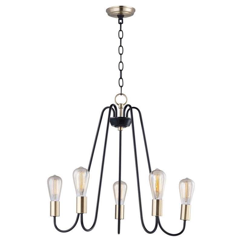 Maxim 11735BKSN - Haven 5 Light 24" Chandelier