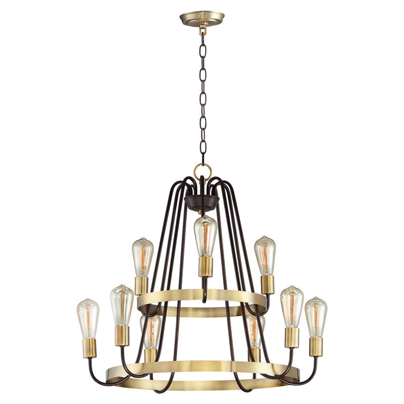Maxim 11737BKSN - Haven 9 Light 27" Chandelier