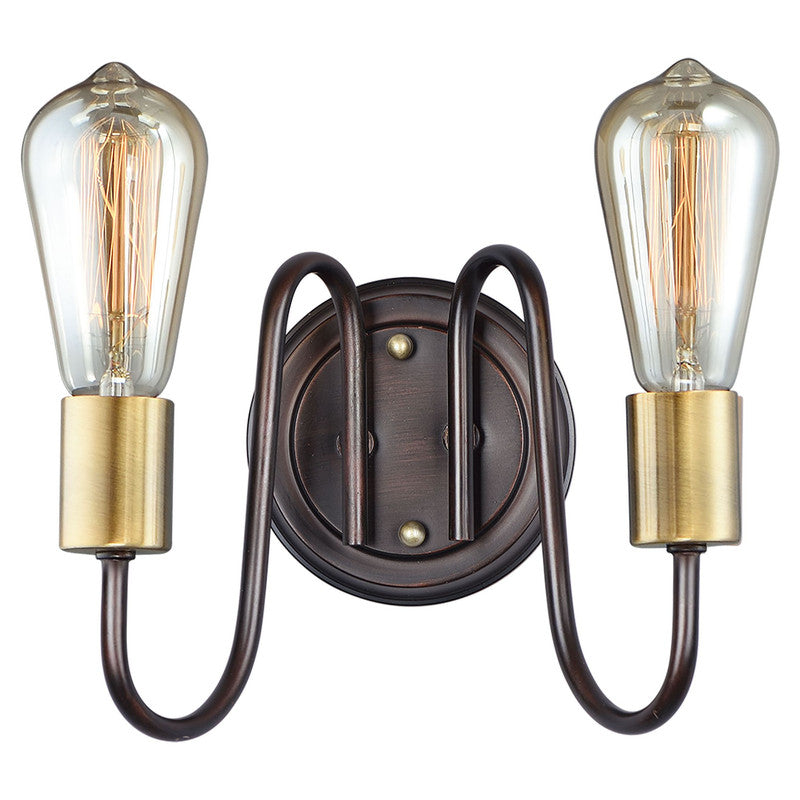 Maxim 11739BKSN - Haven 2 Light 9" Wall Sconce