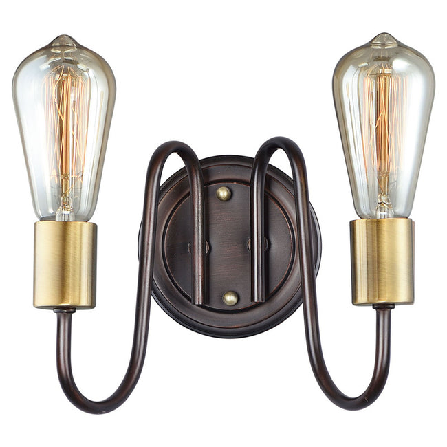 Maxim 11739BKSN - Haven 2 Light 9" Wall Sconce