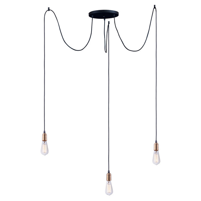 Maxim 12123BKAB - Early Electric 3 Light 12" Pendant