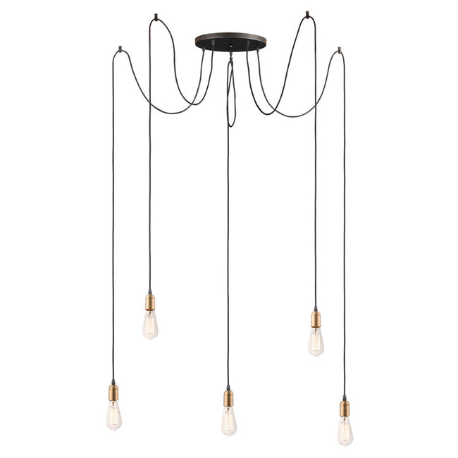 Maxim 12125BKAB - Early Electric 5 Light 14" Pendant