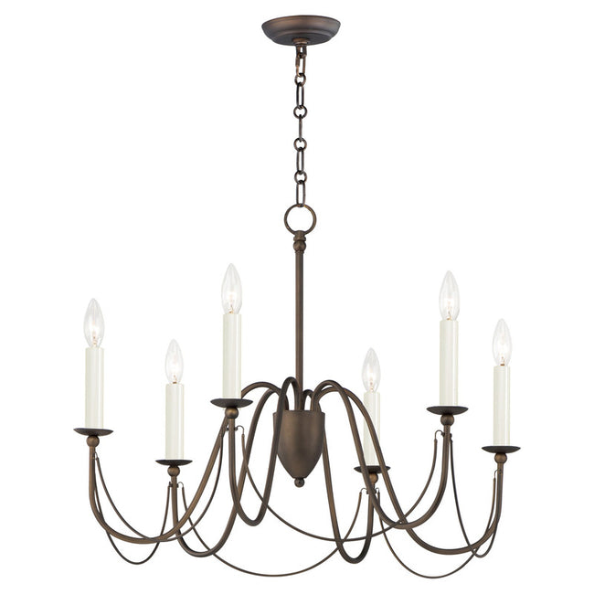 Maxim 12166CHB - Plumette 6 Light 28" Chandelier