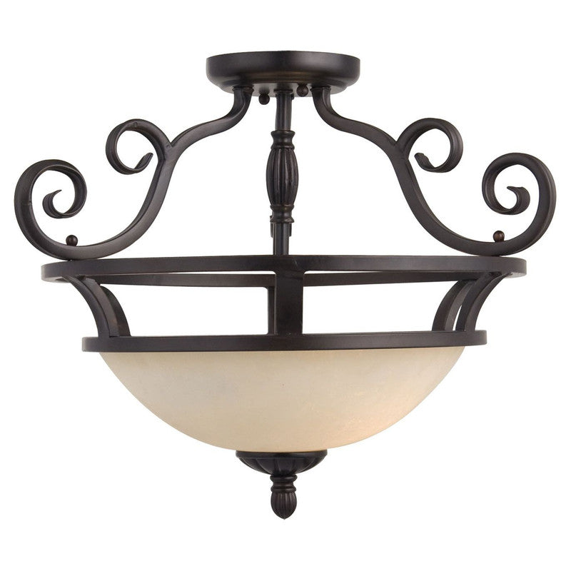 Maxim 12201FIOI - Manor 2 Light 20" Semi Flush Ceiling Light