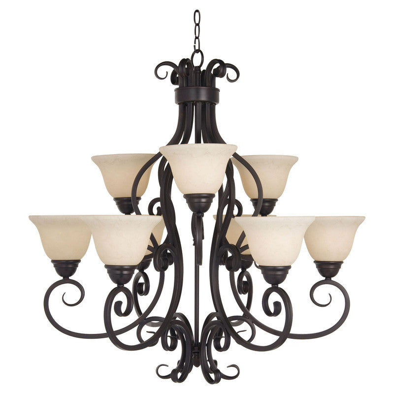 Maxim 12207FIOI - Manor 9 Light 33" Chandelier